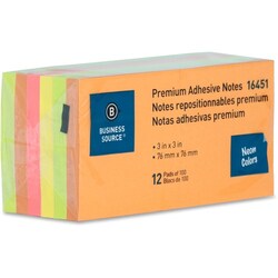Enterprise Technology Solutions&nbsp;Business Source  Adhesive Note Pads, 3