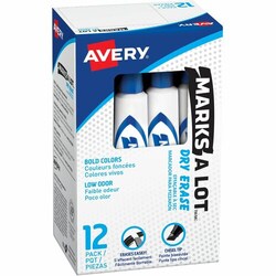 Enterprise Technology Solutions&nbsp;Avery  Dry-erase Marker, Chisel Point, Blue