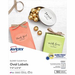 Enterprise Technology Solutions&nbsp;Avery  Labels,Oval,18UP,Laser/Inkjet,1-1/2