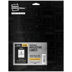 Enterprise Technology Solutions&nbsp;Avery  Sign Labels,Reflective,Laser,Perm,3-1/2