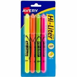 Enterprise Technology Solutions&nbsp;Avery  Highlighters, Pen Style, Chisel Point, 4/PK, FL AST