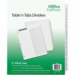 Enterprise Technology Solutions&nbsp;Avery  Table 'N Tab Dividers, 1-31, Black/White, 1 Set