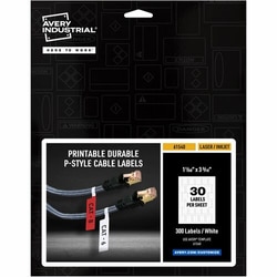 Enterprise Technology Solutions&nbsp;Avery  Labels,f/Cables,P-Style,Laser/Inkjet,1.02
