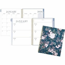 Enterprise Technology Solutions&nbsp;AT-A-GLANCE  Planner,CalistaFloral,Wkly/Mthly,12Mth,Jan-Dec,8-1/2