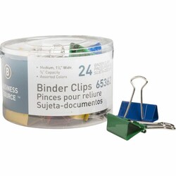 Enterprise Technology Solutions&nbsp;Business Source  Binder Clips, Medium 1-1/4