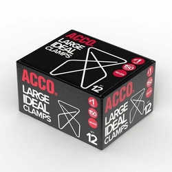 Enterprise Technology Solutions&nbsp;ACCO  Ideal Butterfly Clamps,Large,.072 Wire Gauge,12/Box,Silver