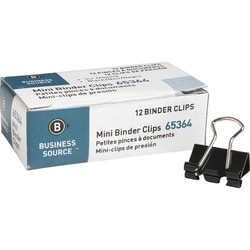 Enterprise Technology Solutions&nbsp;Business Source  Binder Clip, Mini, 9/16