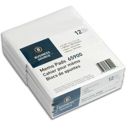 Enterprise Technology Solutions&nbsp;Business Source  Memo Pads, Unruled, 15lb., 3