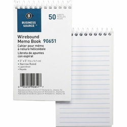 Enterprise Technology Solutions&nbsp;Business Source  Wirebound Memo Book,End Opening,Wire,3