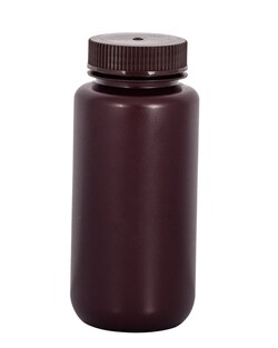 Foxx Life Sciences&nbsp;500mL Wide Mouth HDPE Amber Reagent Bottles, 48CS