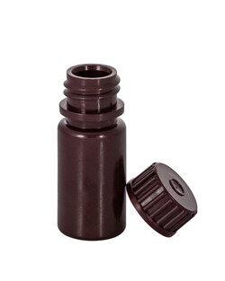 Foxx Life Sciences&nbsp;4mL Narrow Mouth HDPE Amber Reagent Bottles, 72CS