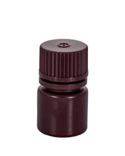 Foxx Life Sciences&nbsp;8mL Narrow Mouth HDPE Amber Reagent Bottles, 72CS