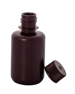 Foxx Life Sciences&nbsp;125mL Narrow Mouth HDPE Amber Reagent Bottles, 72CS