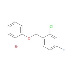 Aobchem&nbsp;1-((2-Bromophenoxy)methyl)-2-chloro-4-fluorobenzene | ≥97% | CAS 1041518-35-7 | C13H9BrClFO | 500mg