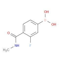 Aobchem&nbsp;3-Fluoro-4-(methylcarbamoyl)phenylboronic acid | ≥97% | CAS 849833-86-9 | C8H9BFNO3 | 5g