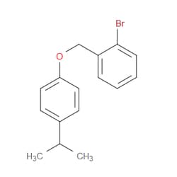 Aobchem&nbsp;1-Bromo-2-[[4-(1-methylethyl)phenoxy]methyl]benzene | ≥97% | CAS 1309933-00-3 | C16H17BrO | 1g