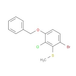 Aobchem&nbsp;(3-(Benzyloxy)-6-bromo-2-chlorophenyl)(methyl)sulfane | ≥95% | CAS 2379321-45-4 | C14H12BrClOS | 250mg