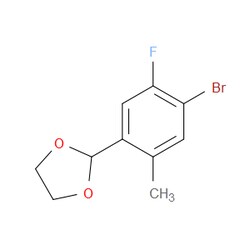 Aobchem&nbsp;2-(4-Bromo-5-fluoro-2-methylphenyl)-1 3-dioxolane | ≥95% | CAS 2379322-29-7 | C10H10BrFO2 | 1g