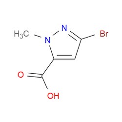 Aobchem&nbsp;3-Bromo-1-methyl-1H-pyrazole-5-carboxylic acid | ≥95% | CAS 173841-05-9 | C5H5BrN2O2 | 500mg