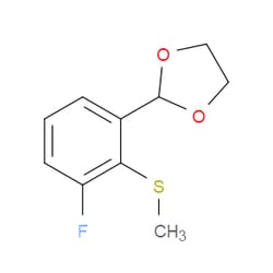 Aobchem&nbsp;2-(3-Fluoro-2-(methylthio)phenyl)-1 3-dioxolane | ≥97% | CAS 2734778-32-4 | C10H11FO2S | 1g