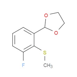 Aobchem&nbsp;2-(3-Fluoro-2-(methylthio)phenyl)-1 3-dioxolane | ≥97% | CAS 2734778-32-4 | C10H11FO2S | 5g