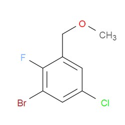 Aobchem&nbsp;1-Bromo-5-chloro-2-fluoro-3-(methoxymethyl)benzene | ≥97% | CAS 2734775-25-6 | C8H7BrClFO | 500mg
