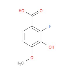Aobchem&nbsp;2-Fluoro-3-hydroxy-4-methoxybenzoic acid | ≥97% | CAS 1260784-66-4 | C8H7FO4 | 250mg