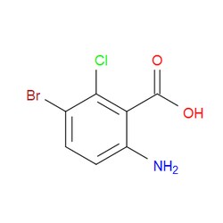 Aobchem&nbsp;6-Amino-3-bromo-2-chlorobenzoic acid | ≥95% | CAS 3030-19-1 | C7H5BrClNO2 | 5g