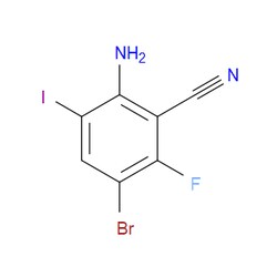 Aobchem&nbsp;2-Amino-5-bromo-6-fluoro-3-iodobenzonitrile | ≥95% | CAS 1000577-88-7 | C7H3BrFIN2 | 5g