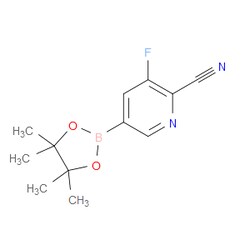 Aobchem&nbsp;3-Fluoro-5-(4 4 5 5-tetramethyl-1 3 2-dioxaborolan-2-yl)picolinonitrile | ≥95% | CAS 1356066-65-3 | C12H14BFN2O2 | 1g