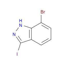 Aobchem&nbsp;7-Bromo-3-iodo-1H-indazole | ≥97% | CAS 944904-26-1 | C7H4BrIN2 | 5g