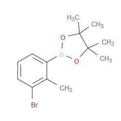 Aobchem&nbsp;3-Bromo-2-methylphenylboronic acid pinacol ester | ≥97% | CAS 2057523-47-2 | C13H18BBrO2 | 250mg