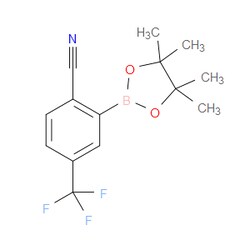 Aobchem&nbsp;2-(4 4 5 5-Tetramethyl-1 3 2-dioxaborolan-2-yl)-4-(trifluoromethyl)benzonitrile | ≥97% | CAS 863868-28-4 | C14H15BF3NO2 | 5g