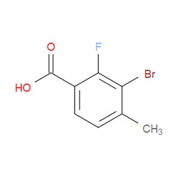 Aobchem&nbsp;3-Bromo-2-fluoro-4-methylbenzoic acid | ≥95% | CAS 1427382-06-6 | C8H6BrFO2 | 5g