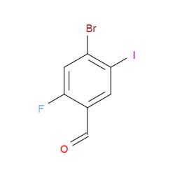 Aobchem&nbsp;4-Bromo-2-fluoro-5-iodobenzaldehyde | ≥97% | CAS 1803588-49-9 | C7H3BrFIO | 250mg