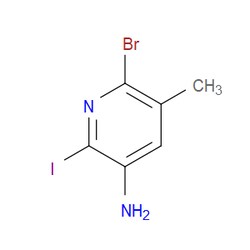 Aobchem&nbsp;6-Bromo-2-iodo-5-methylpyridin-3-amine | ≥97% | CAS 2351275-39-1 | C6H6BrIN2 | 250mg