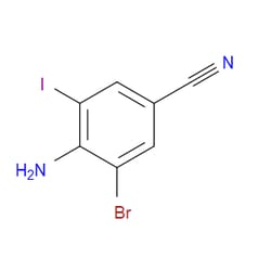 Aobchem&nbsp;4-Amino-3-bromo-5-iodobenzonitrile | ≥97% | CAS 1000578-00-6 | C7H4BrIN2 | 500mg