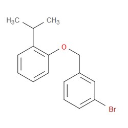 Aobchem&nbsp;1-((3-Bromobenzyl)oxy)-2-isopropylbenzene | ≥97% | CAS 1275453-81-0 | C16H17BrO | 5g