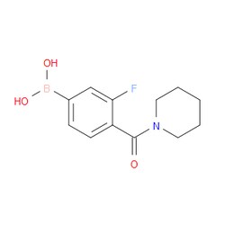 Aobchem&nbsp;3-Fluoro-4-(piperidine-1-carbonyl)phenylboronic acid | ≥97% | CAS 874289-10-8 | C12H15BFNO3 | 1g