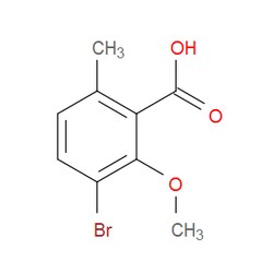 Aobchem&nbsp;3-Bromo-2-methoxy-6-methylbenzoic acid | ≥97% | CAS 681467-88-9 | C9H9BrO3 | 500mg