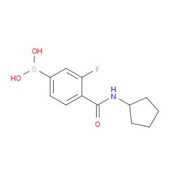 Aobchem&nbsp;4-(Cyclopentylcarbamoyl)-3-fluorophenylboronic acid | ≥97% | CAS 957034-70-7 | C12H15BFNO3 | 500mg