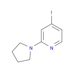 Aobchem&nbsp;4-Iodo-2-pyrrolidin-1-ylpyridine | ≥97% | CAS 1370025-52-7 | C9H11IN2 | 250mg