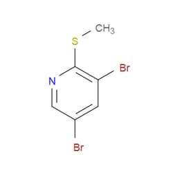 Aobchem&nbsp;3 5-Dibromo-2-(methylthio)pyridine | ≥97% | CAS 1288990-60-2 | C6H5Br2NS | 5g