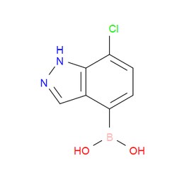 Aobchem&nbsp;7-Chloro-1H-indazole-4-boronic acid | ≥97% | CAS 1451393-20-6 | C7H6BClN2O2 | 250mg
