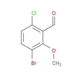 Aobchem&nbsp;3-Bromo-6-chloro-2-methoxybenzaldehyde | ≥95% | CAS 1009094-07-8 | C8H6BrClO2 | 5g