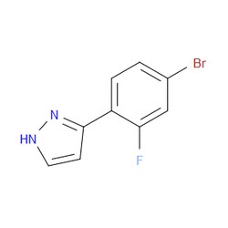 Aobchem&nbsp;3-(4-Bromo-2-fluorophenyl)-1H-pyrazole | ≥97% | CAS 1548477-52-6 | C9H6BrFN2 | 1g