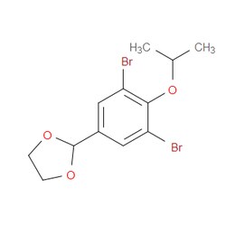 Aobchem&nbsp;2-[3 5-Dibromo-4-(propan-2-yloxy)phenyl]-1 3-dioxolane | ≥97% | CAS 2221812-17-3 | C12H14Br2O3 | 1g