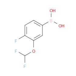 Aobchem&nbsp;3-(Difluoromethoxy)-4-fluorophenylboronic acid | ≥95% | CAS 958451-70-2 | C7H6BF3O3 | 500mg