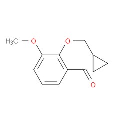 Aobchem&nbsp;2-(Cyclopropylmethoxy)-3-methoxybenzaldehyde | ≥97% | CAS 1154340-59-6 | C12H14O3 | 250mg
