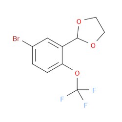 Aobchem&nbsp;2-(5-Bromo-2-trifluoromethoxyphenyl)-1 3-dioxolane | ≥95% | CAS 773093-33-7 | C10H8BrF3O3 | 1g